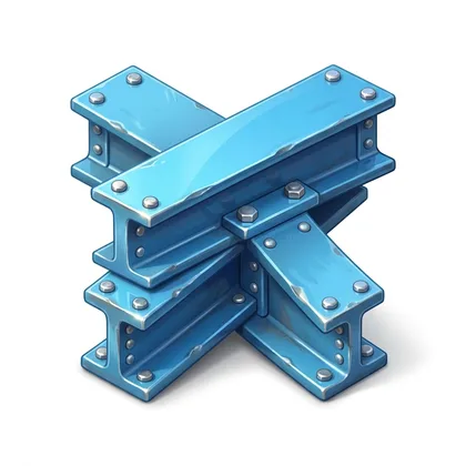 Steel girder game material